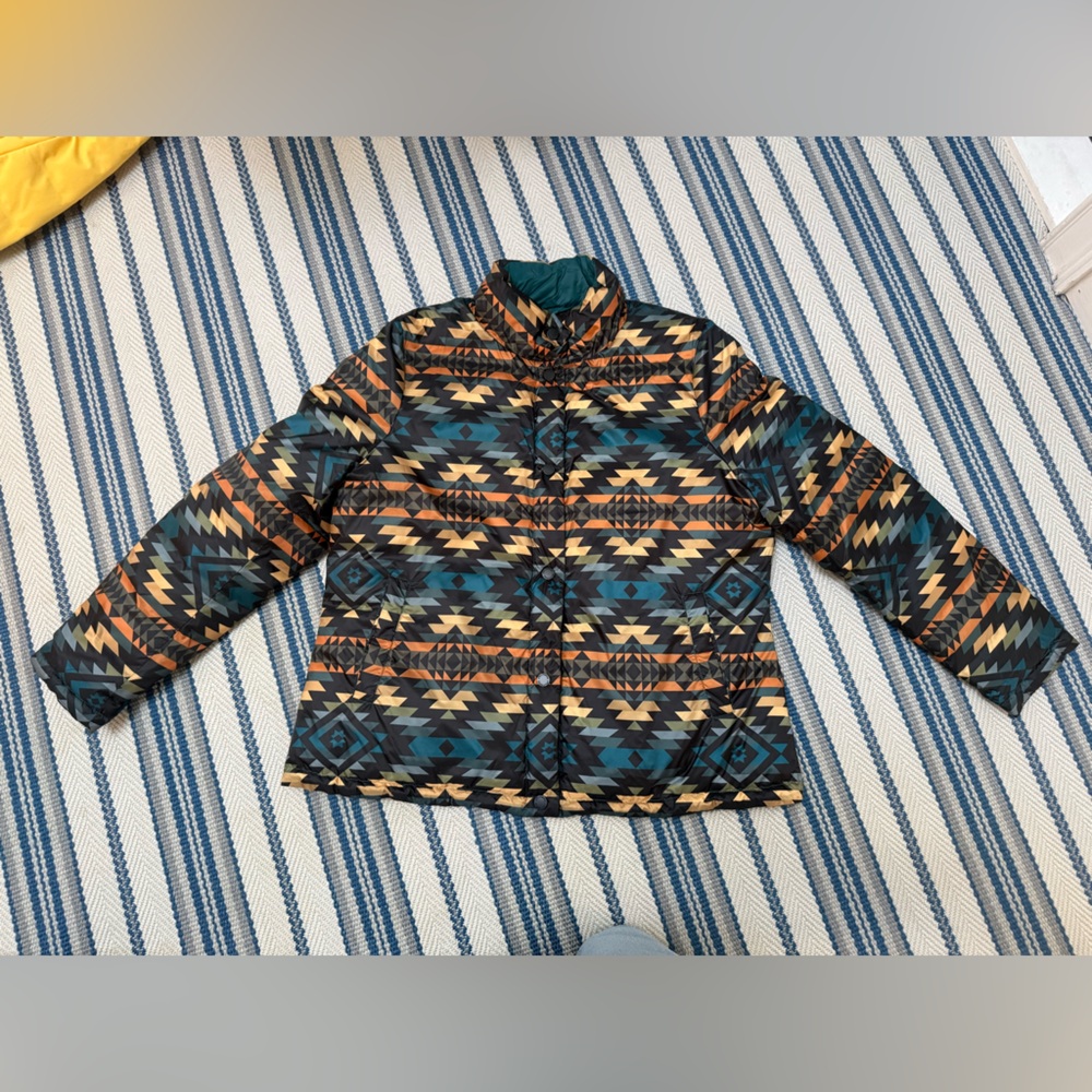 Pendleton Multicolor Patterned Reversable Puffer … - image 4